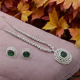 Emerald Elegance Necklace & Earring Set
